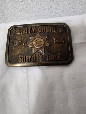Vintage Belt Buckle - Antique Brass Tone